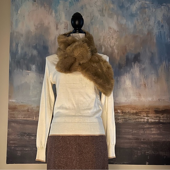 Gap woman’s scoop neck sweater, cream - Picture 2 of 9